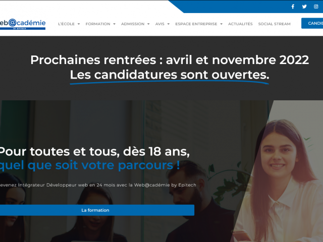 Visuel Web@cadémie by Epitech