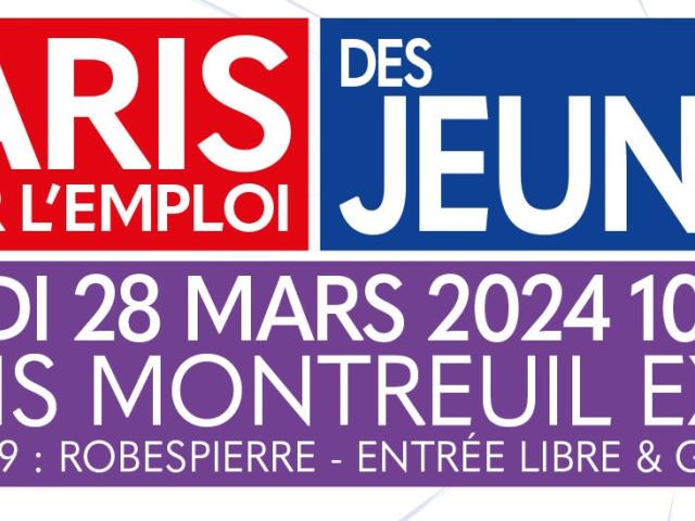 Visuel salon Paris pour l'emploi des jeunes