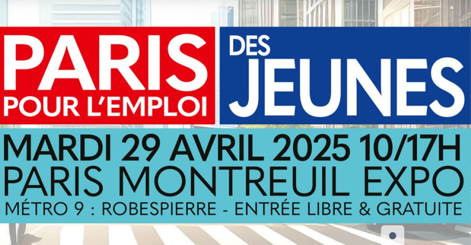 Visuel salon Paris pour l’emploi des jeunes