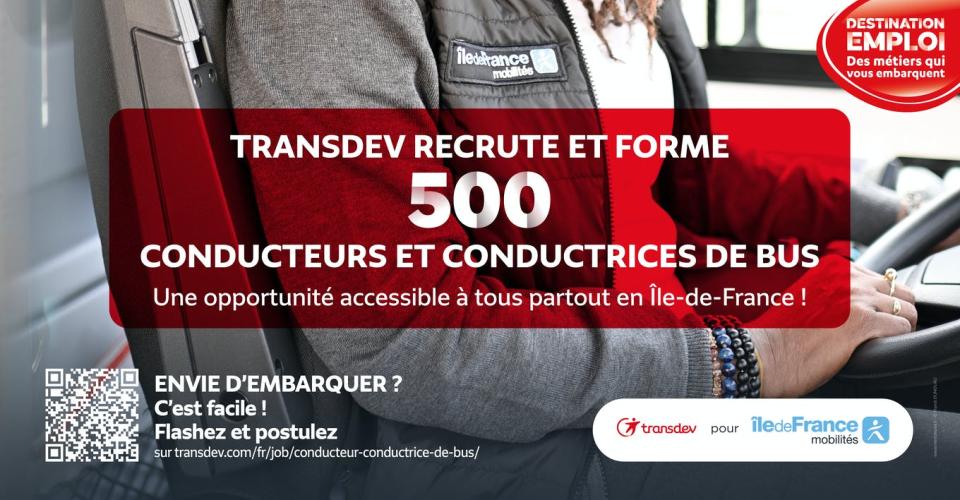 Visuel campagne recrutement Transdev IDF