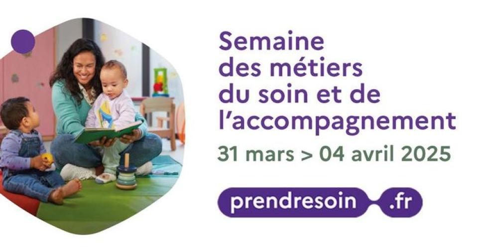 Visuel semaine des métiers du soin et de l'accompagnement